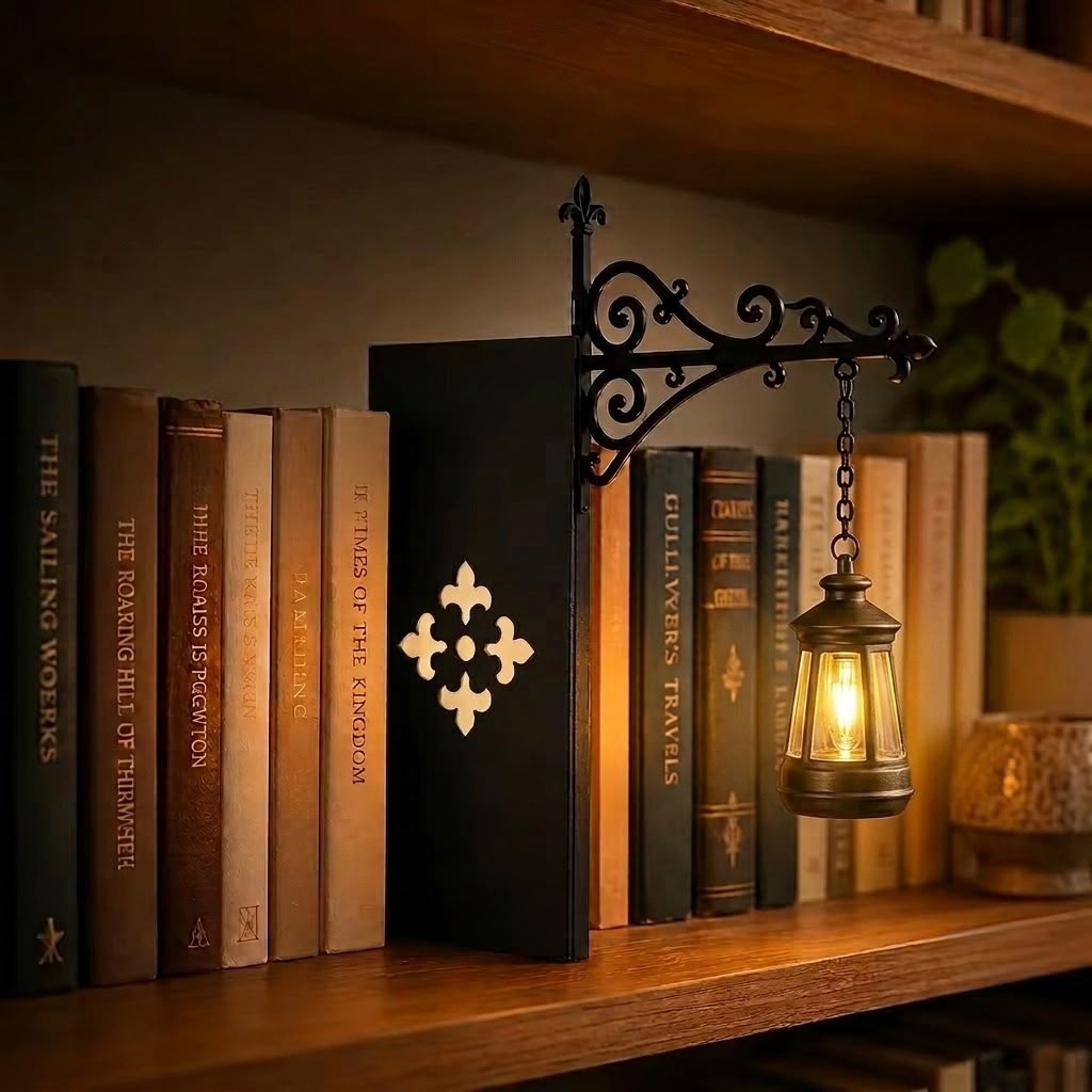 Lampe Séparateur de Bibliothèque - Style Lampe à main