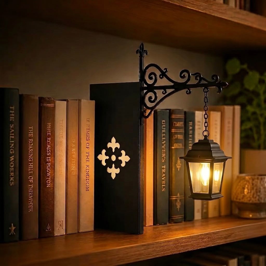 Lampe Séparateur de Bibliothèque - Style Lampadaire