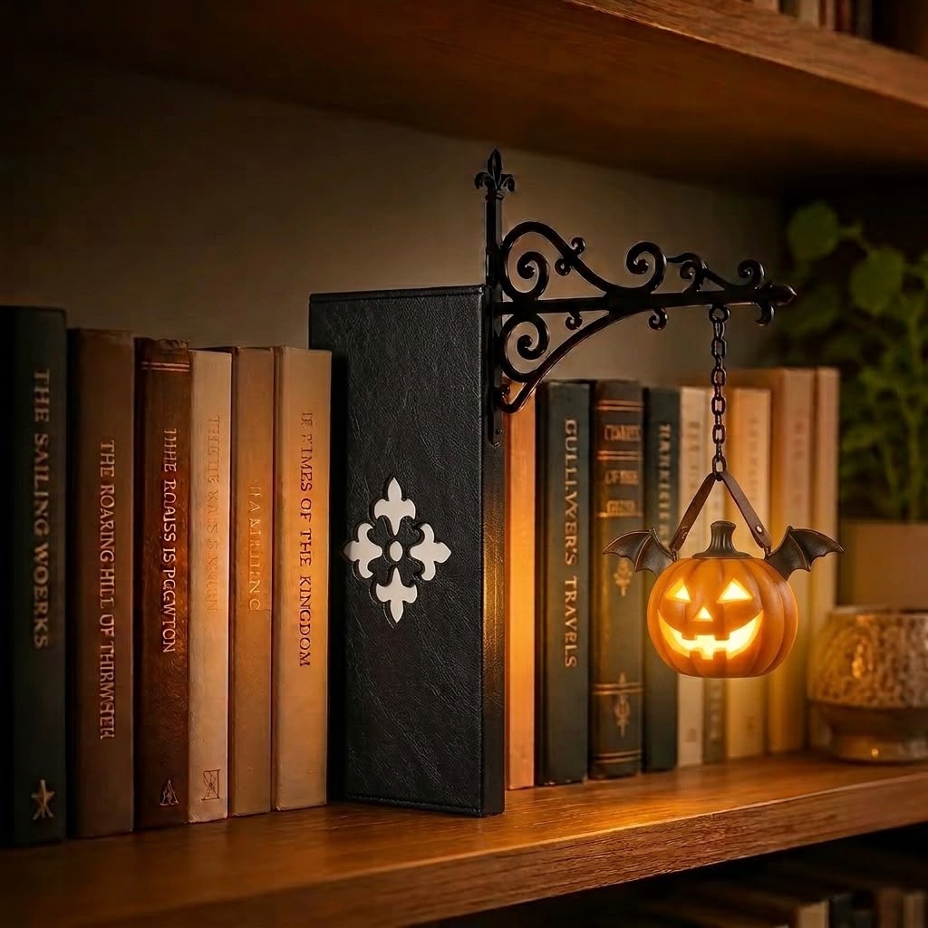 Lampe Séparateur de Bibliothèque - Style Halloween